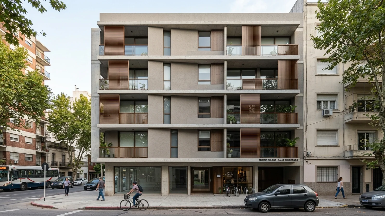 Fachadas con Sombra Útil: El Detalle que Transforma la Escala Media Urbana